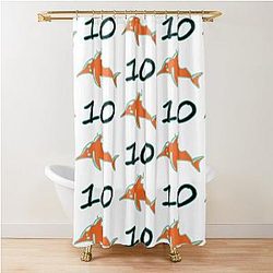 of Tyreek Hill Dolphins Shower Curtain