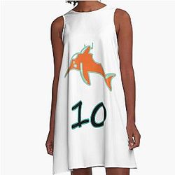 of tyreek hill dolphins A-Line Dress