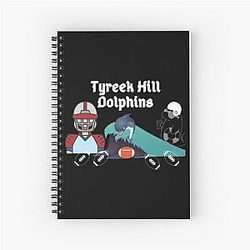 Tyreek Hill Dolphins Spiral Notebook