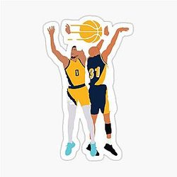 Tyrese Haliburton & Reggie Miller Indiana Pacers vs New York Knicks Sticker