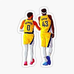 Tyrese Haliburton Pascal Siakam Indiana Pacers Basketball Sticker