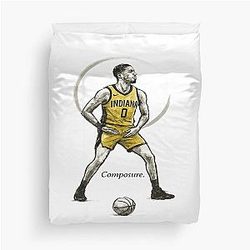 Tyrese Haliburton Composure Ink Tribute Duvet Cover