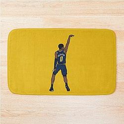 Tyrese Haliburton Holds the Bath Mat
