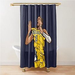 Tyrese Haliburton Celebration Shower Curtain