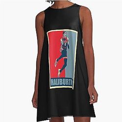 Tyrese Haliburton Layup A-Line Dress