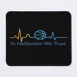 In Haliburton We Trust - Tyrese Haliburton Basketball Mouse Pad