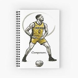 Tyrese Haliburton Composure Ink Tribute Spiral Notebook