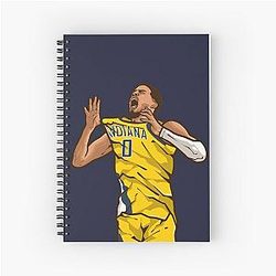 Tyrese Haliburton Celebration Spiral Notebook