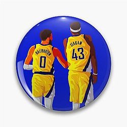 Tyrese Haliburton and Pascal Siakam Indiana Pacers Basketball Pin