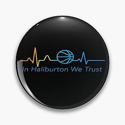 In Haliburton We Trust – Tyrese Haliburton Basketball Pulse Pin