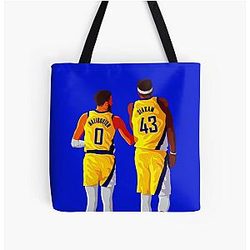Tyrese Haliburton and Pascal Siakam - Indiana Pacers Basketball Tote Bag