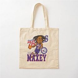 76ers Tyrese Maxey Caricature Cotton Tote Bag