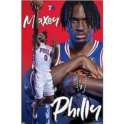 NBA Philadelphia 76ers Tyrese Maxey 24 Poster, 34L x 22.4W Unframed Version
