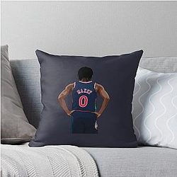 Tyrese Maxey Vector Back City Waist Throw Pillow