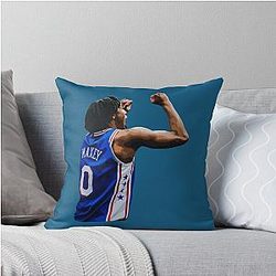 Tyrese Maxey Celebration Throw Pillow