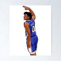 Tyrese Maxey Celebrates the Game-Winning Point Poster