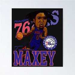 76ers Tyrese Maxey Poster