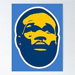 Tyron Woodley Blue Yellow Poster