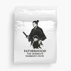 Fatherhood: The Warrior's Path – Samurai Art Duvet Cover