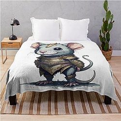 Ultimate Warrior Rat Throw Blanket