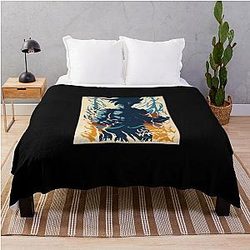 Dragon Ball Super Saiyan Ultimate Warrior Son Goku Kakarot Graphic Throw Blanket