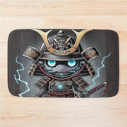 Cyber Shogun Rockbot - Ultimate Warrior of Power and Rebellion Model 1 Bath Mat