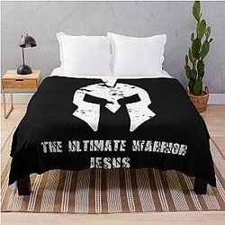 The Ultimate Warrior Against Jesus - God Fight my battle Throw Blanket