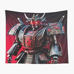Cyber Shogun Rockbot - Ultimate Warrior of Power and Rebellion - Model 9 Tapestry