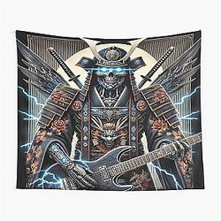 Cyber Shogun Rockbot The Ultimate Warrior of Power Rebellion Tapestry