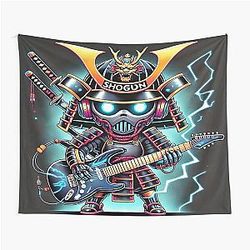 Cyber Shogun: The Ultimate Warrior of Power and Rebellion Model 3 Tapestry