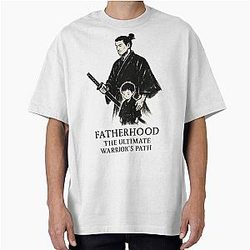 Fatherhood: The Warriors Path - Samurai Ink Art Oversized T-Shirt
