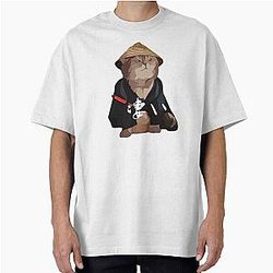 Samurai Cat: The Ultimate Warrior Spirit Oversized T-Shirt