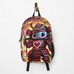 Cyber Shogun Rockbot - The Ultimate Warrior of Power and Rebellion - Model 19 Backpack