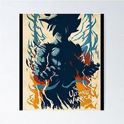 Dragon Ball Super Saiyan Ultimate Warrior Son Goku Graphic T-Shirt Poster