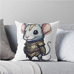 Ultimate Warrior Rat Throw Pillow
