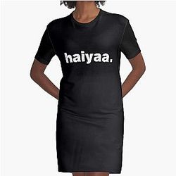 Uncle Roger Haiyaa Graphic T-Shirt Dress