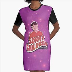 Naughty Uncle Roger, says... sorry children Graphic T-Shirt Dress