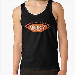 Uncle Roger ask you, Where Your Wok? - Orange Tank Top