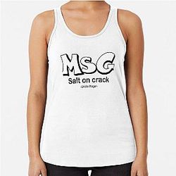 MSG, Salt on crack - Uncle Roger - Nigel Ng    Racerback Tank Top