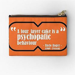 Uncle Roger - A Four Layer Cake is a Psychopathic Behaviour Zipper Pouch