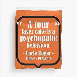Uncle Roger - A Four Layer Cake is a Psychopathic Behaviour Duvet Cover