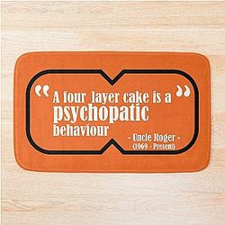Uncle Roger - A Four Layer Cake is a Psychopathic Behaviour Bath Mat