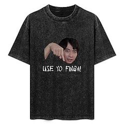Use Finga PTTT2506 Washed  Uncle Roger T-Shirts
