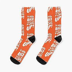 If Your Rice Is Too Wet - Uncle Roger (White) Socks