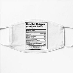 Nutrition Facts Uncle Roger Flat Mask
