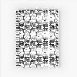 UNCLE ROGER "HIYAAAAA" Black Spiral Notebook