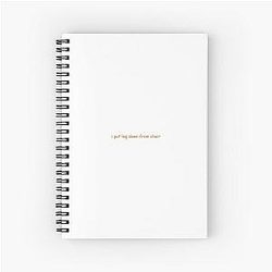 UNCLE ROGER "Leg" Orange Spiral Notebook