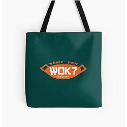 Uncle Roger ask you, Where Your Wok - Orange   All Over Print Tote Bag