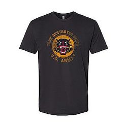 Vintage U.S. Army Tank Destroyer Units Soft Style Graphite Black Unisex Tee