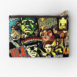 Horror cult universal monsters movies face mask zipper pouch